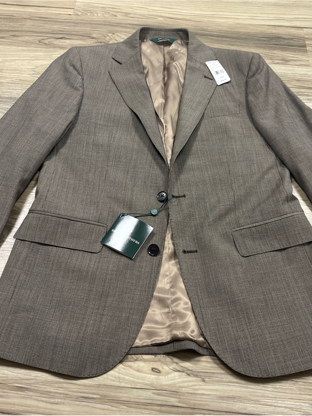 B by BROOKS BROTHERS 2 Button Blazer/Sport Coat Brown Men’s 38R $450 NWT